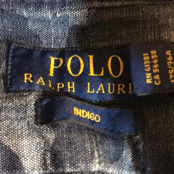 Polo Ralph Lauren blue camouflage button up - Picture 1 of 2